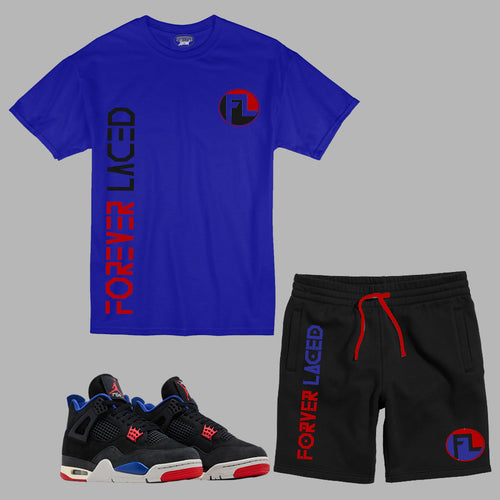 Forever Laced FL Short Set to match Retro Jordan 4 Rare Air sneakers