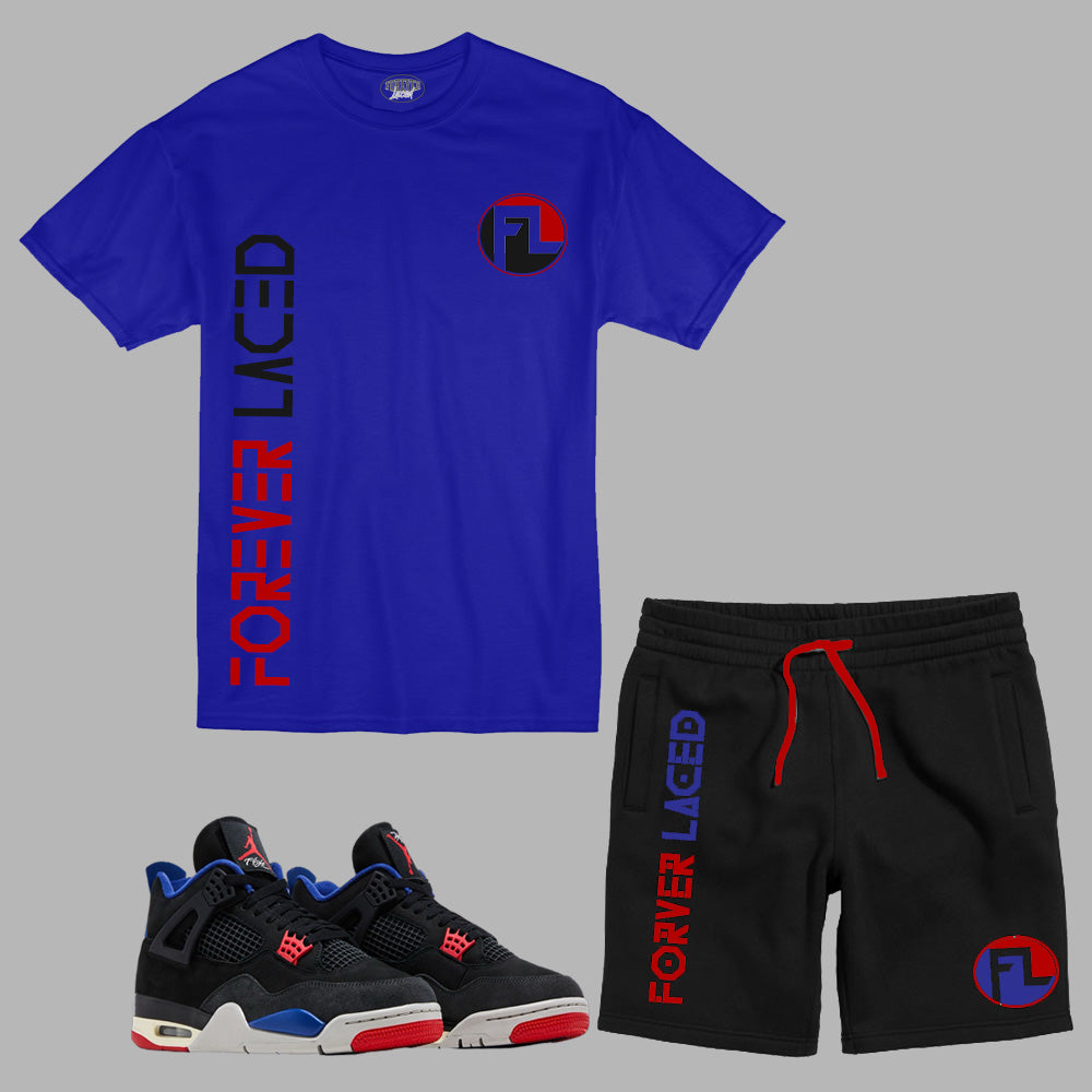 Forever Laced FL Short Set to match Retro Jordan 4 Rare Air sneakers