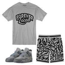 Load image into Gallery viewer, Forever Laced Retro Short Set to match Retro Jordan 4 Wet Cement sneakers