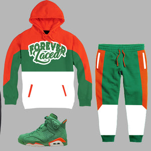 Forever Laced Hooded Sweatsuit for Men to match the Retro Jordan 6 Gatorade - In Stock