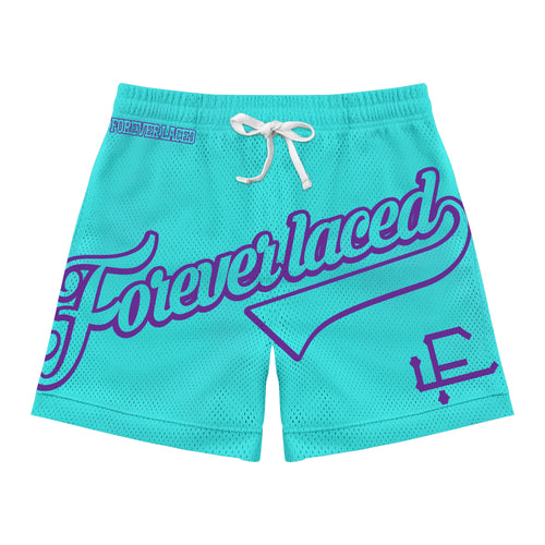 Forever Laced Stadium Mesh Shorts (Turquoise/Purple)