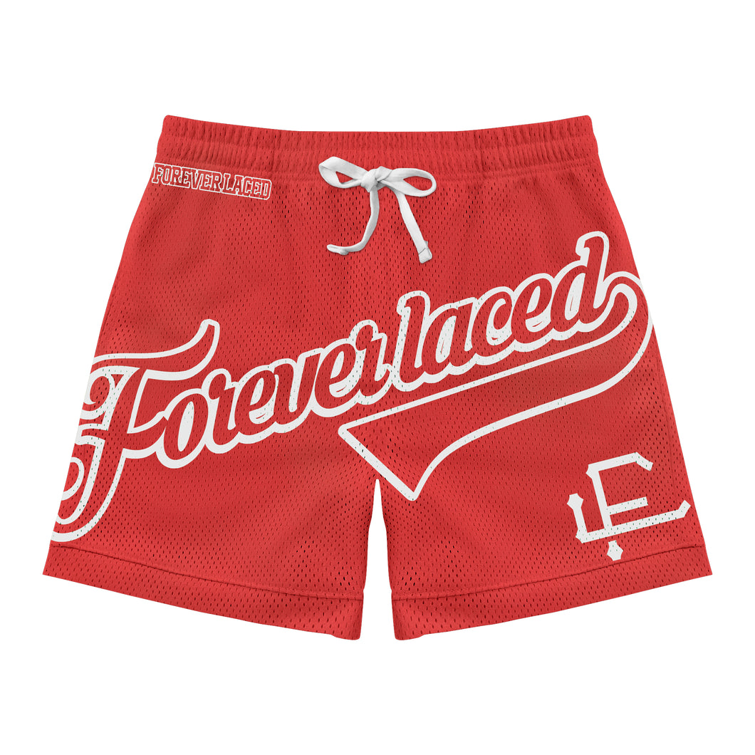 Forever Laced Stadium Mesh Shorts (Red/White)