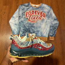 Load image into Gallery viewer, Forever Laced Denim Crewneck to match Nike Air Max Wild Wild West Pack