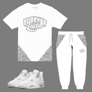 Forever Laced 1 Outfit to match Retro Jordan 4 White Oreo
