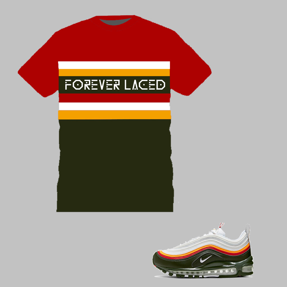 Forever Laced T-Shirt to match Nike Air Max 97 Olive Sneakers