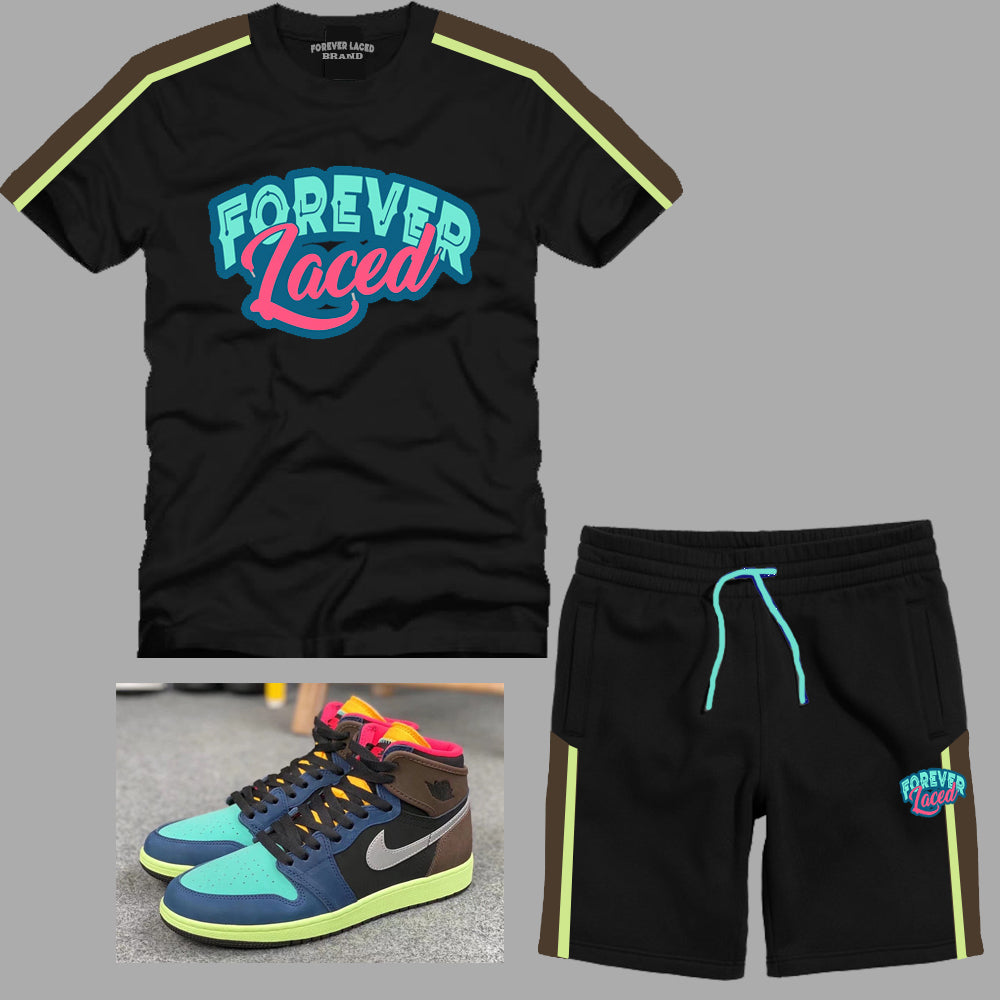 Forever Laced Short Set to match Retro Jordan 1 Bio Hack Sneakers