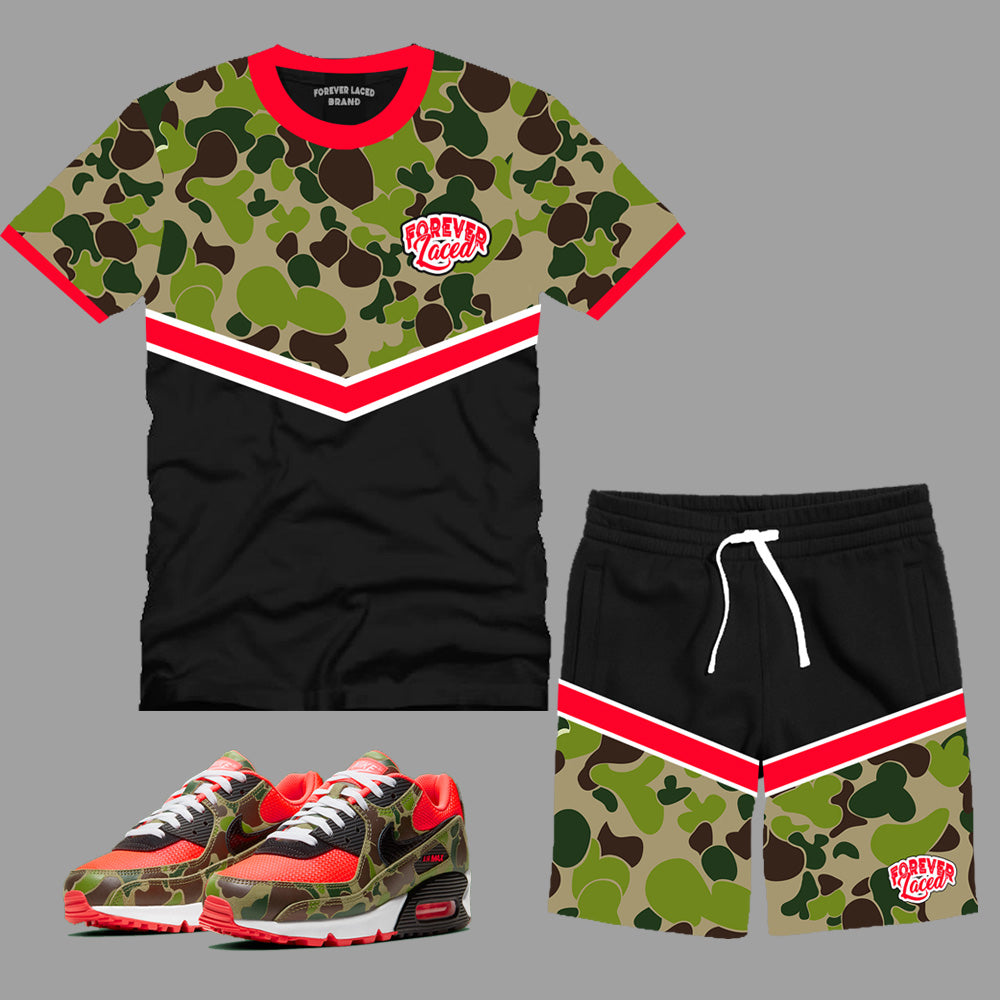 Forever Laced Duck Camo Short Set to match Air Max 90 Reverse Duck Camo