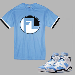 Forever Laced FL 1 T-Shirt to match Retro Jordan 6 UNC sneakers