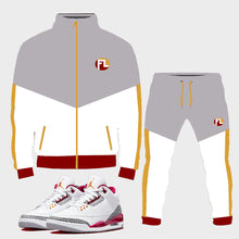 Load image into Gallery viewer, Forever Laced FL Tracksuit to match Retro Jordan 3 Cardinal Red