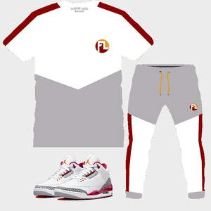 Forever Laced FL Outfit to match Retro Jordan 3 Cardinal Red