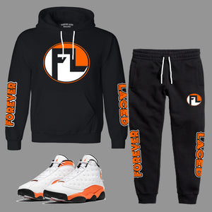 Forever Laced FL Hooded Sweatsuit to match Retro Jordan 13 Starfish