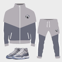 Load image into Gallery viewer, Forever Laced FL Tracksuit to match Retro Jordan 11 Cool Grey