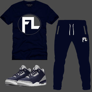 Forever Laced FL Pants Set to match the Retro Jordan 3 Georgetown sneakers
