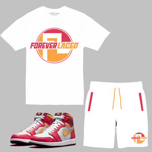 Forever Laced FL United Short Set to match Retro Jordan 1 Light Fusion Red