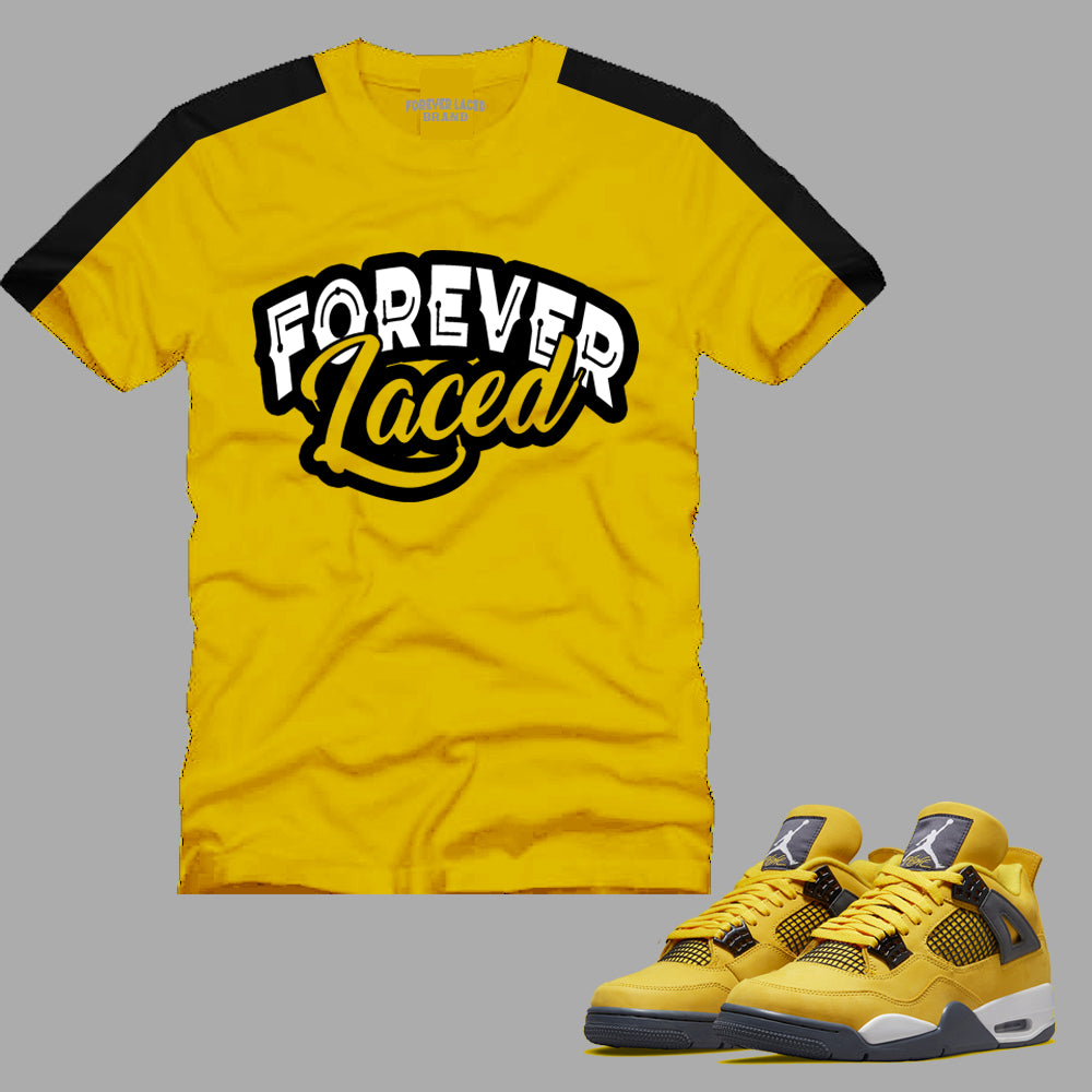 Forever Laced 2 T-Shirt to match Retro Jordan 4 Lightning sneakers