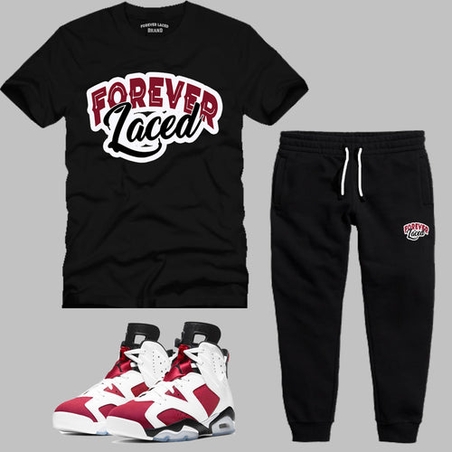 Forever Laced T-Shirt Set to match Retro Jordan 6 Carmine