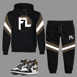 Forever Laced Hooded Sweatsuit to match the Retro Jordan 1 Mocha sneakers.
