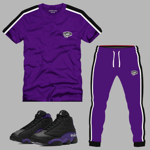 Forever Laced Outfit to match the Retro Jordan 13 Purple Court