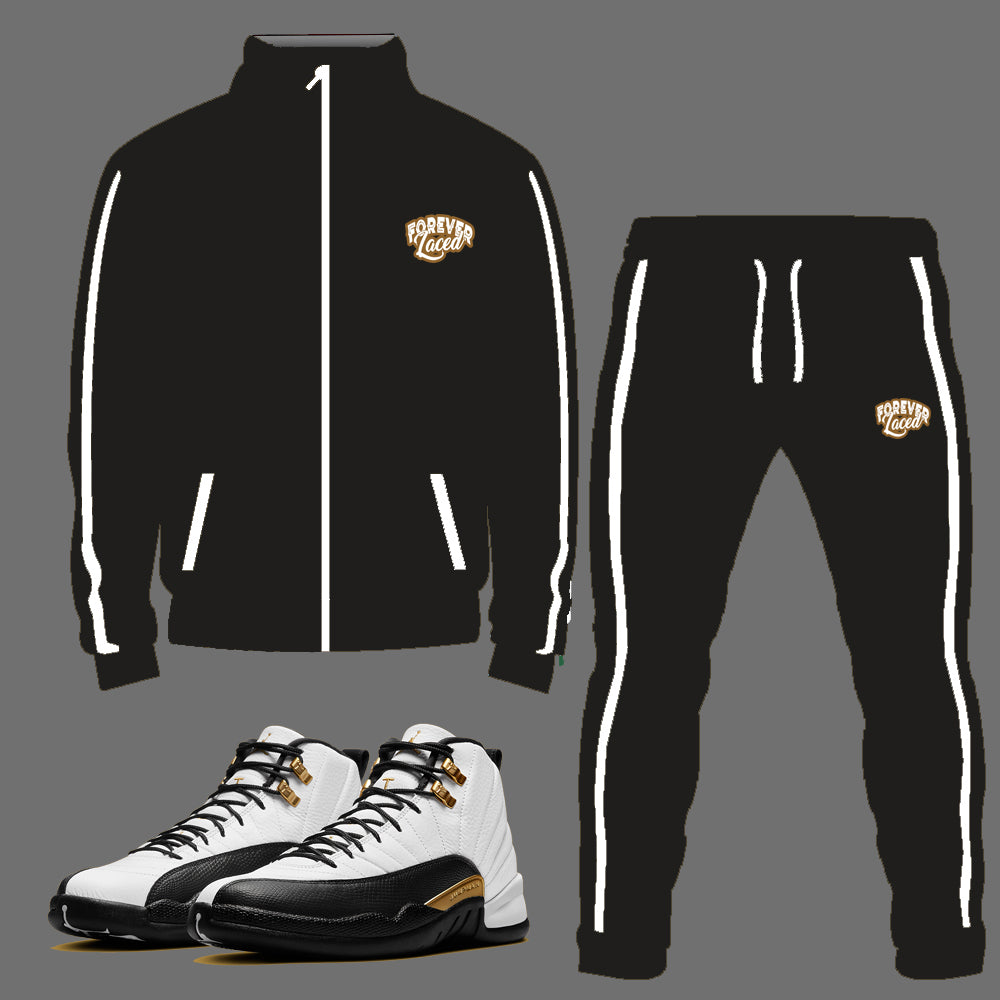 Forever Laced Tracksuit to match Retro Jordan 12 Royalty sneakers