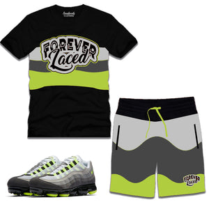 Forever Laced Short Set to match Air VaporMax 95 OG Neon