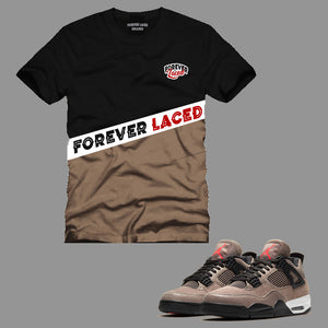 Forever Laced T-Shirt to match the Retro Jordan 4 Taupe Haze sneakers