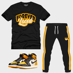 Forever Laced Outfit to match Retro Jordan 1 Taxi sneakers
