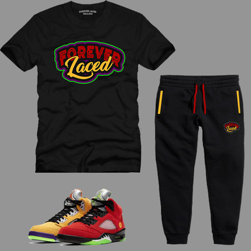 Forever Laced Pants Set to match the Retro Jordan 5 What The Sneakers