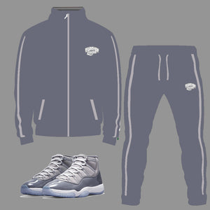Forever Laced Tracksuit to match Retro Jordan 11 Cool Grey
