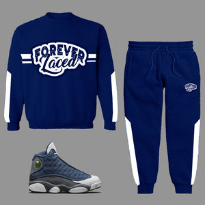 Forever Laced Crewneck Sweatsuit to match Retro Jordan 13 Flint sneakers