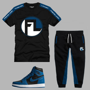 Forever Laced FL Outfit to match Retro Jordan 1 Dark Marina Blue