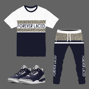 Forever Laced Pants Set to match the Retro Jordan 3 Georgetown sneakers