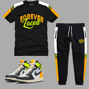 Forever Laced T-Shirt Set to match Retro Jordan 1 Volt Gold sneakers