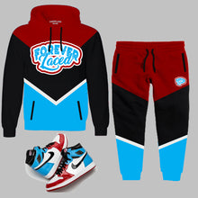 Load image into Gallery viewer, Forever Laced Hooded Sweatsuit to match Retro Jordan 1 Fearless Sneakers