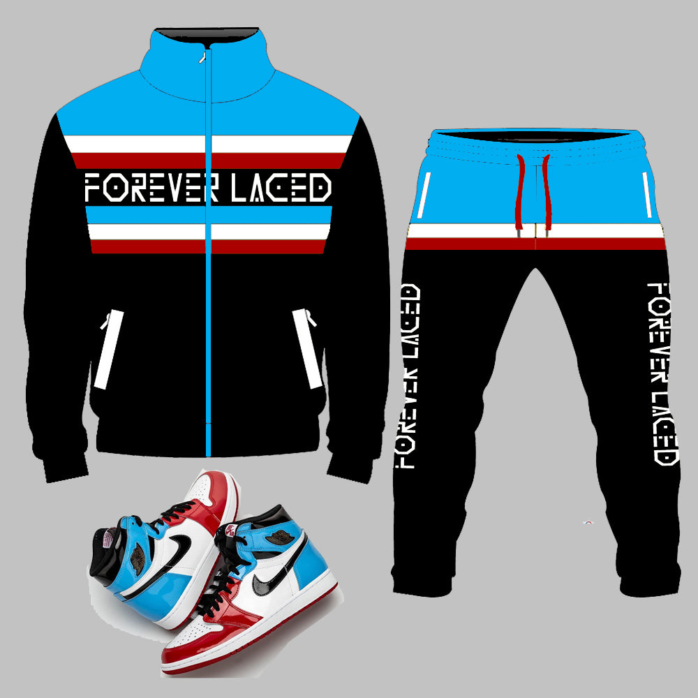 Forever Laced Tecmo Tracksuit to match Retro Jordan 1 Fearless Sneaker – FLB