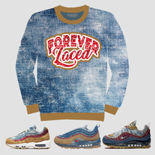 Load image into Gallery viewer, Forever Laced Denim Crewneck to match Nike Air Max Wild Wild West Pack