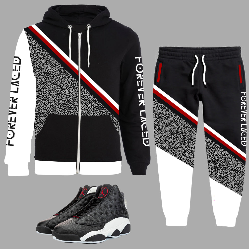Forever Laced Hooded Sweatsuit to match Retro Jordan 13 Reversed He Got Game