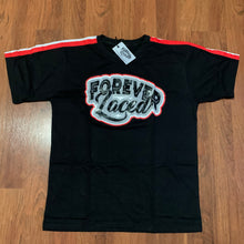 Load image into Gallery viewer, Forever Laced Logo T-Shirt to match Retro Jordan 4 Bred