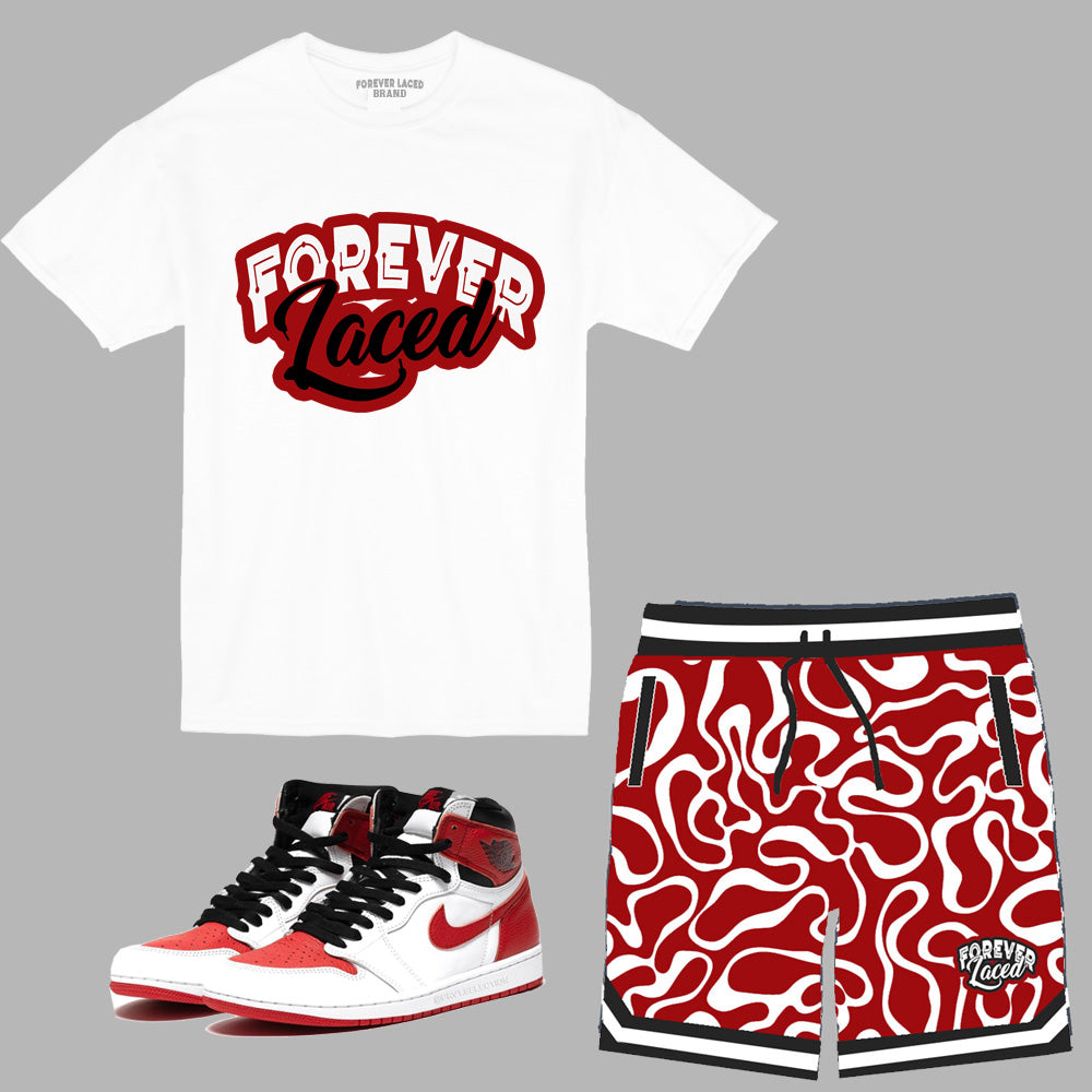 Forever Laced Youth Short Set to match Retro Jordan 1 Heritage sneakers