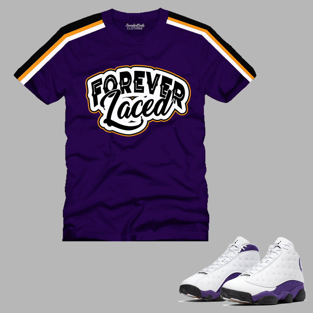 Forever Laced Logo T-Shirt to match Retro Jordan 13 Lakers