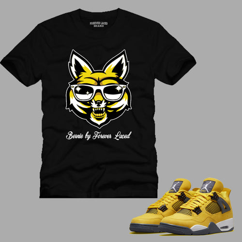 Bernie By Forever Laced 1 T-Shirt to match Retro Jordan 4 Lightning sneakers