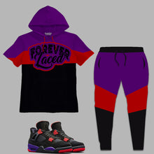 Load image into Gallery viewer, Forever Laced Active Short Sleeve Hoodie Set to match Retro Jordan 4 Raptors