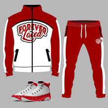 Load image into Gallery viewer, Forever Laced Active Tracksuit for Men to match Retro Jordan 9 Gym Red