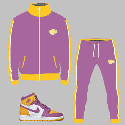 Forever Laced Tracksuit to match Retro Jordan 1 Brotherhood