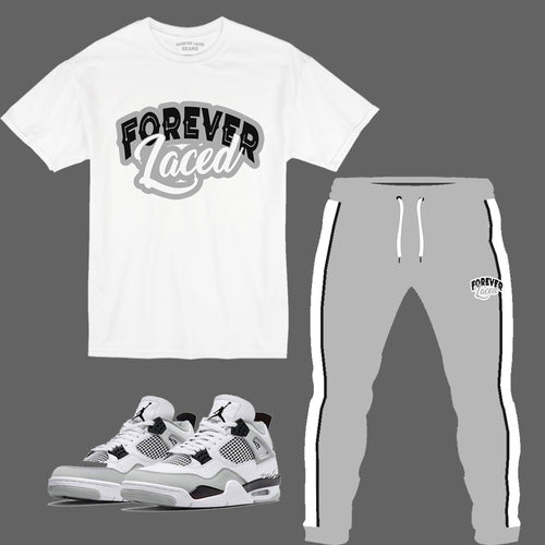 Forever Laced Outfit to match Retro Jordan 4 Military Black sneakers