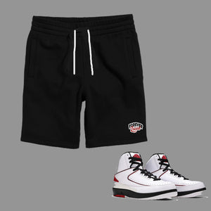 Forever Laced Shorts to match Retro Jordan 2 OG Chicago sneakers