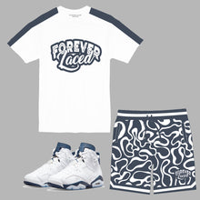 Load image into Gallery viewer, Forever Laced Youth Short Set to match Retro Jordan 6 Midnight Navy