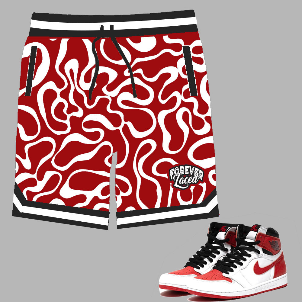 Forever Laced Shorts to match Retro Jordan 1 Heritage sneakers