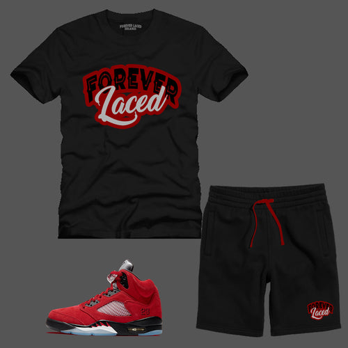 Forever Laced Short Set to match Retro Jordan 5 Raging Bull