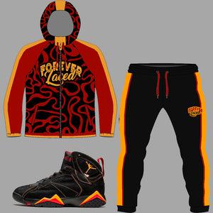 Forever Laced Windbreaker Outfit to match the Retro Jordan 7 Citrus sneakers