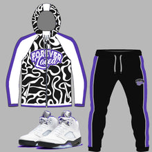 Load image into Gallery viewer, Forever Laced Windbreaker Outfit to match the Retro Jordan 5 Dark Concord